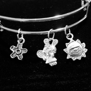 Spring Time Silver Charm Bracelet